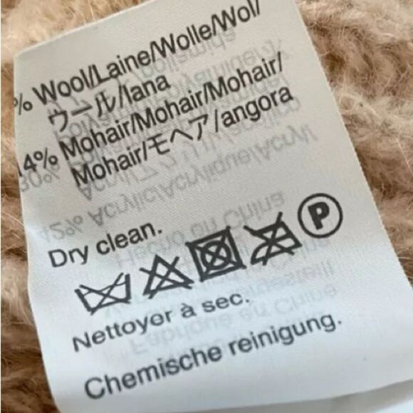 J. Crew Point Sur Mohair Wool Blend Turtleneck Tan Peach Blush Sweater Size XS - Picture 6 of 9